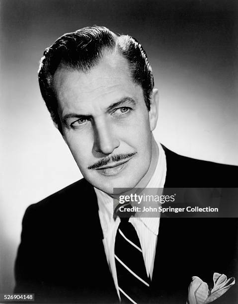 Portrait of actor Vincent Price. Undated photograph.