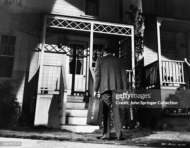 Fredric March plays Willy Loman in Laszlo Benedek's 1951 film Death of a Salesman.