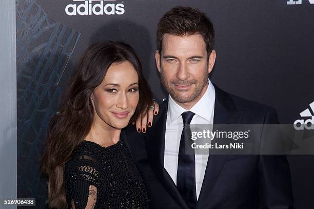 Maggie Q and Dylan McDermott attend the "Divergent Series: Insurgent" New York Premiere at the Ziegfeld Theatre in New York City. �� LAN