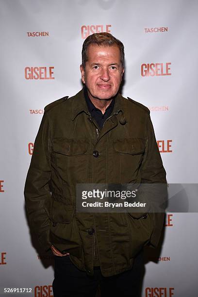 Photographer Mario Testino attends the Gisele Bundchen Spring Fling book launch on April 30, 2016 in New York City.