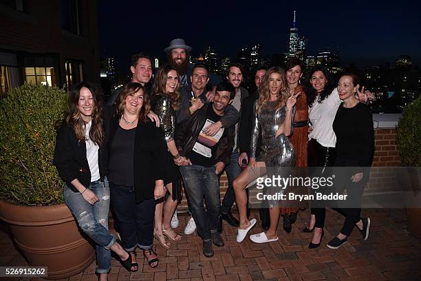 Gisele Bundchen and friends attend her Spring Fling book launch on April 30, 2016 in New York City.