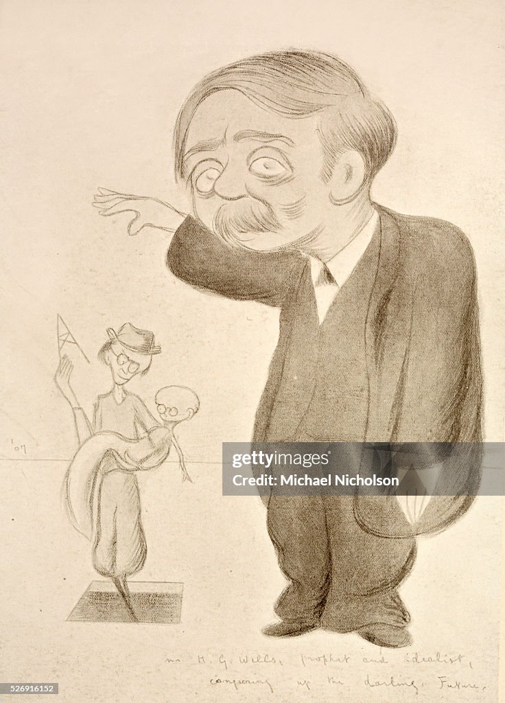Caricature of H.G. Wells