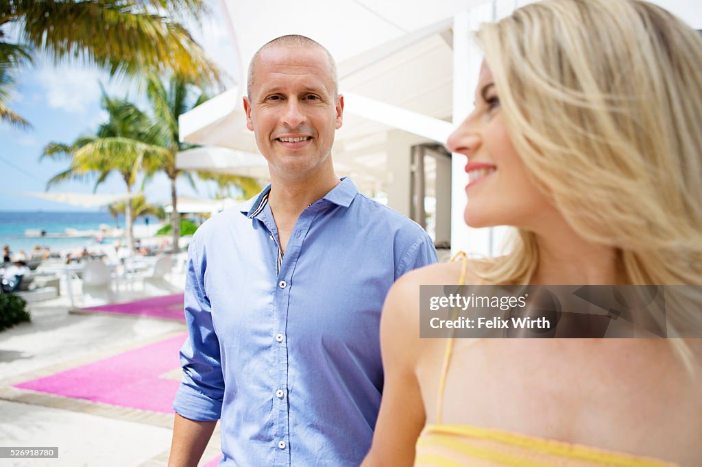 Portrait of couple at holiday resort