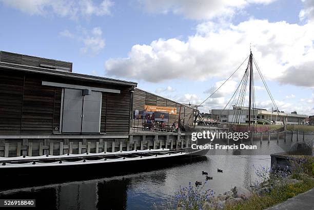 Roskilde/Denmark/ 22 July 2015_ Visitosr at Denmark's viking ship museum