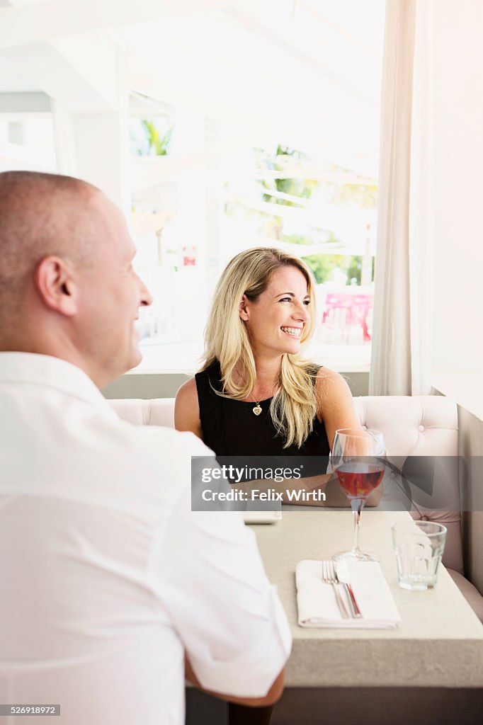 Couple in restaurant