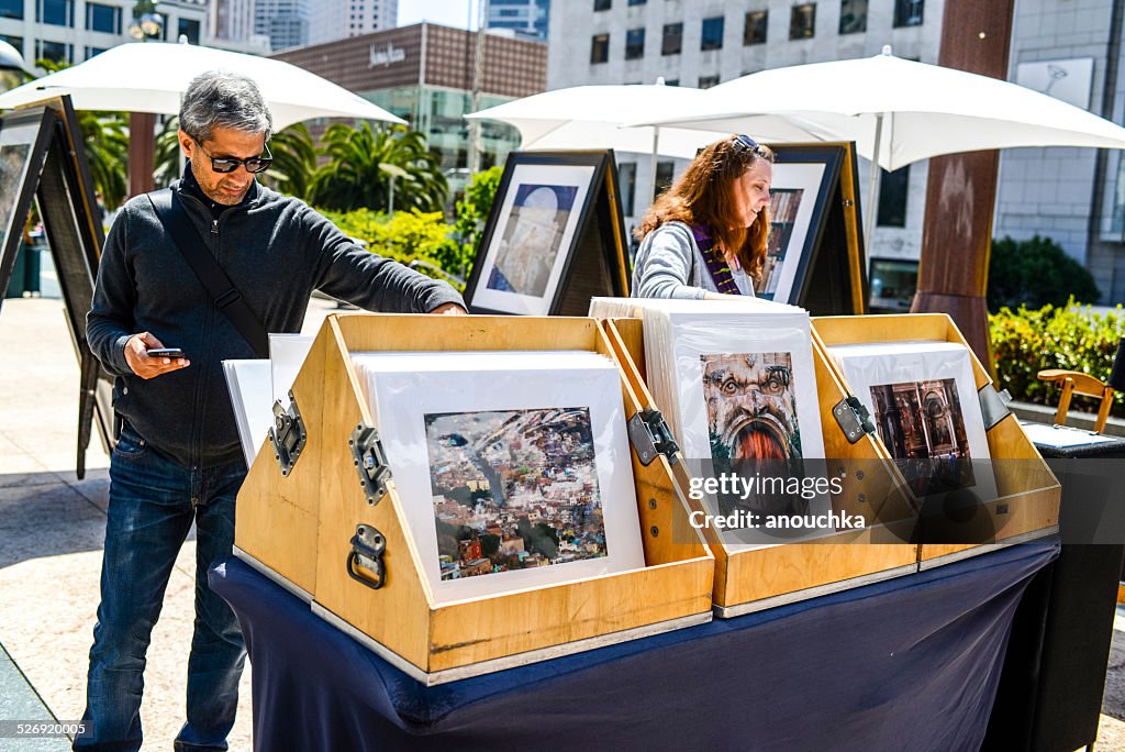 Outdoor-Galerie auf den Union Square, San Francisco