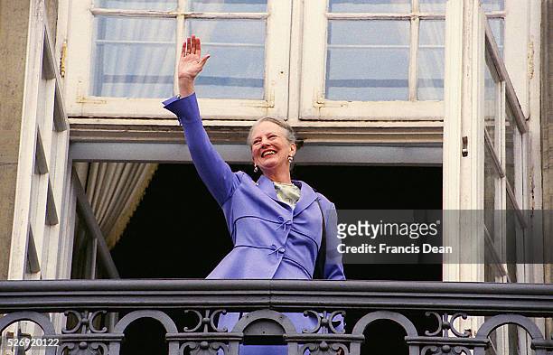 April file Images year is unkonw)H.M.The Queen Margrethe birthday celebration year is unknown image is taken on 16 april year unkown and Queen...
