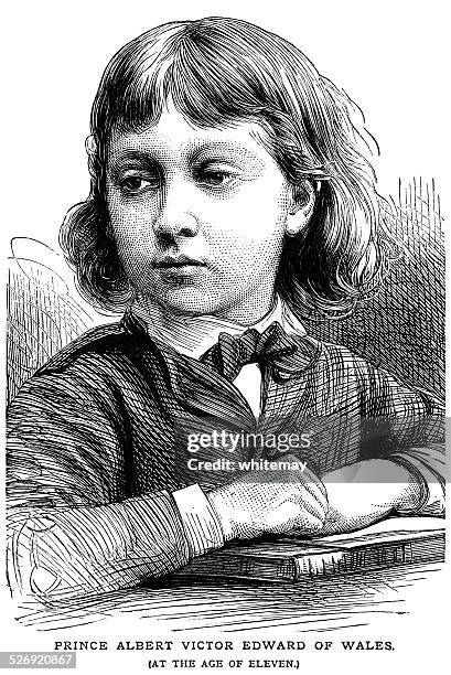 the future duke of clarence, aged eleven - prince albert victor stock illustrations