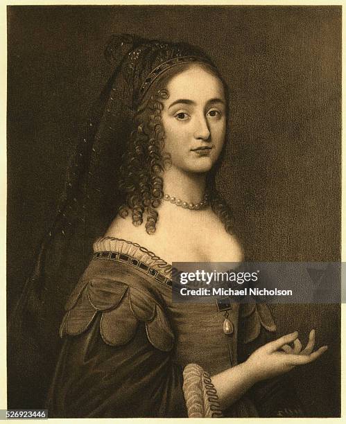 Portrait of Henrietta Maria, Princess Palantine by Gerard Honthorst