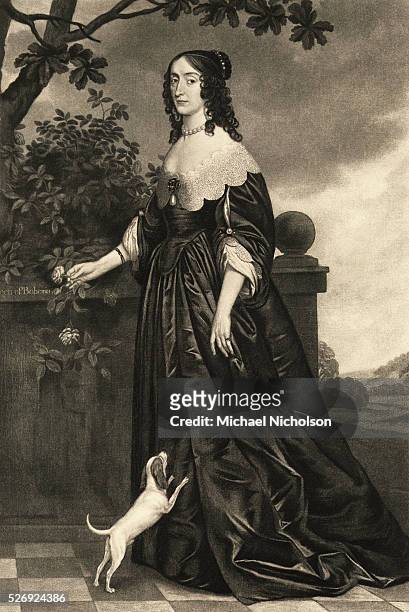 Print of Portrait of Elizabeth, Queen of Bohemia After Gerhard Honthorst