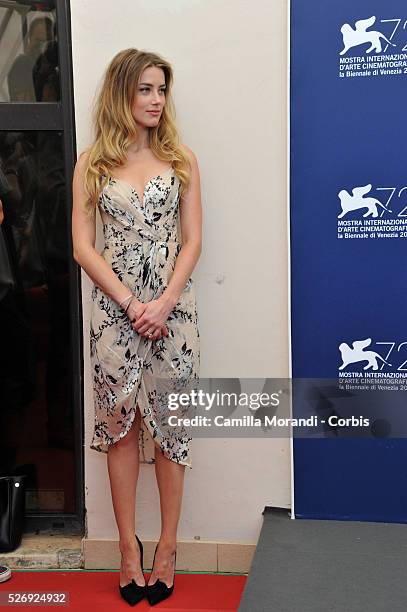 Italy- " Danish girl " Photocall- 72nd Venice Film Festival Amber Heard at the " Danish girl " photocall during 72nd Venice Film Festival