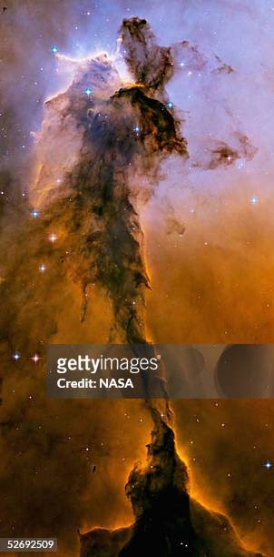 In this handout image released from the Hubble Space Telescope the Eagle Nebula is seen, April 25, 2005. Released for the Hubble's 15th anniversary....