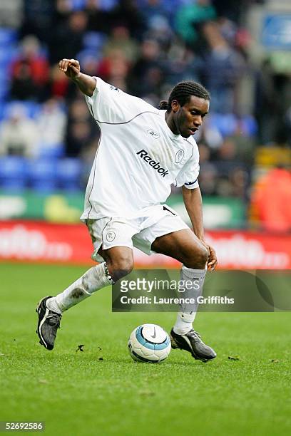 Jay Jay Okocha of Bolton Wanderers in action during the FA Barclays Premiership match between Bolton Wanderers and Fulham at The Reebok Stadium on...