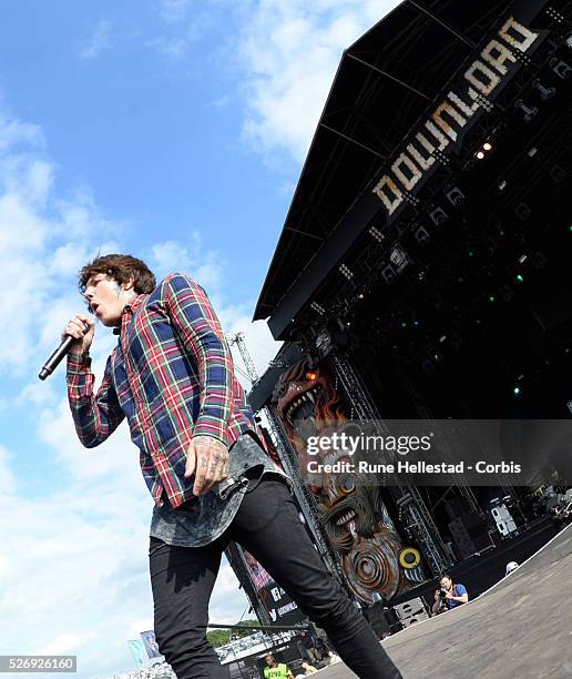 Bring Me The Horizon perform at the "Download Festival" in Donington.