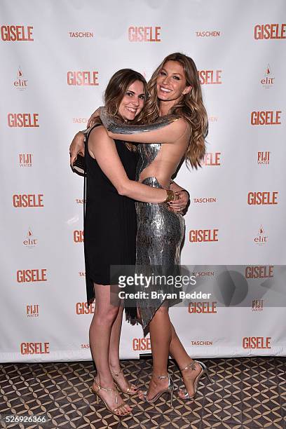 Jody Joynes and Gisele Bundchen attend the Gisele Bundchen Spring Fling book launch on April 30, 2016 in New York City.