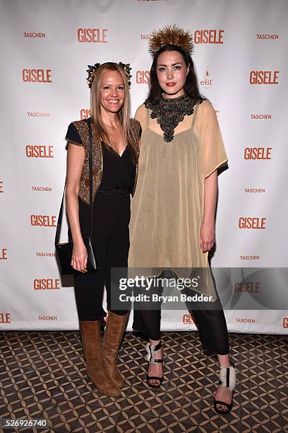 Designer Megan Guip and guest attend the Gisele Bundchen Spring Fling book launch on April 30, 2016 in New York City.