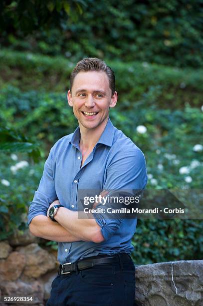 Italy- Tom Hiddleston at the " Crimson Peak " Rome photocall