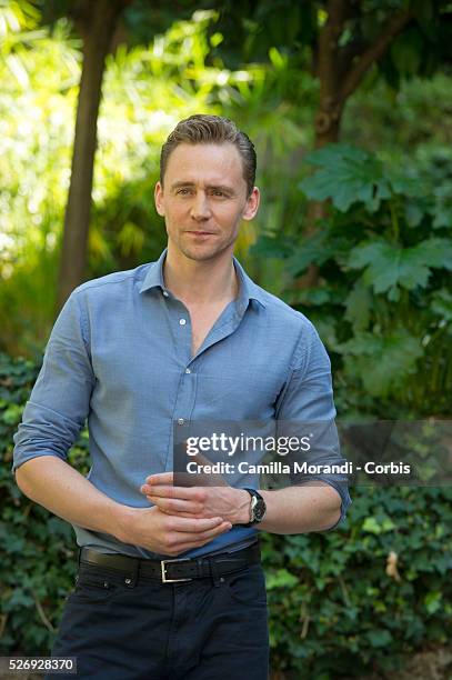 Italy- Tom Hiddleston at the " Crimson Peak " Rome photocall