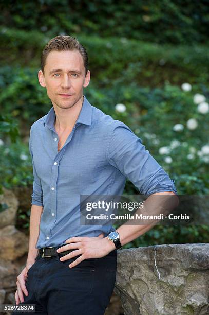 Italy- Tom Hiddleston at the " Crimson Peak " Rome photocall