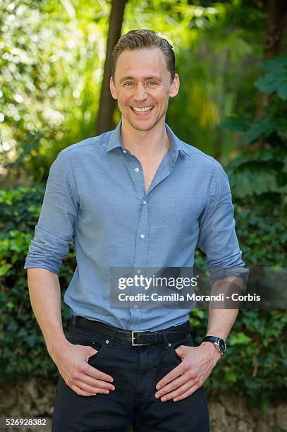 Italy- Tom Hiddleston at the " Crimson Peak " Rome photocall