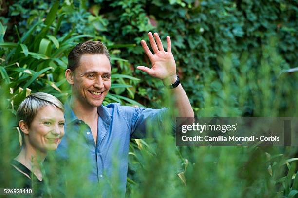 Italy- Mia Wasikowska e Tom Hiddleston at the " Crimson Peak " Rome photocall