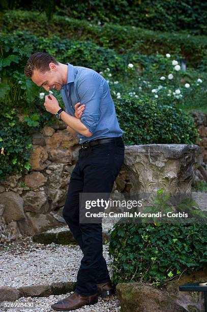 Italy- Tom Hiddleston at the " Crimson Peak " Rome photocall