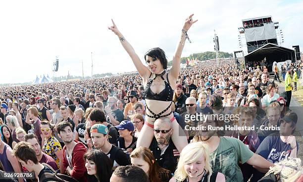 Crowd at the "Download Festival" in Donington.