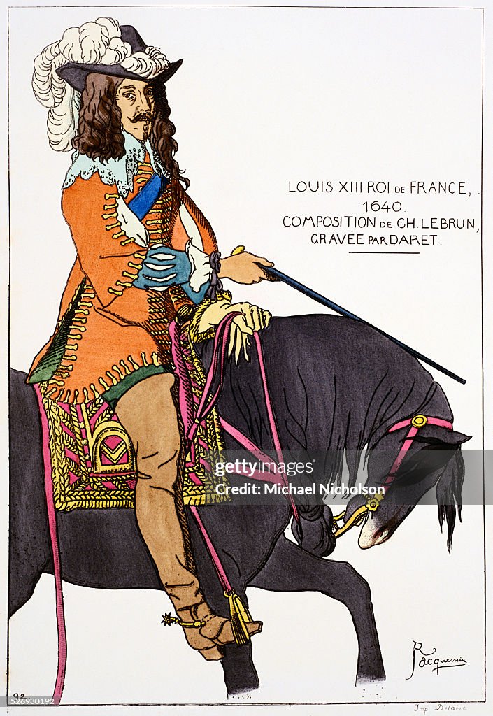 Print Depicting King Louis XIII on Horseback