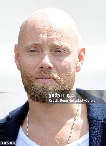 Aksel Hennie attends a photo call for "Hercules" at Trafalgar Square.