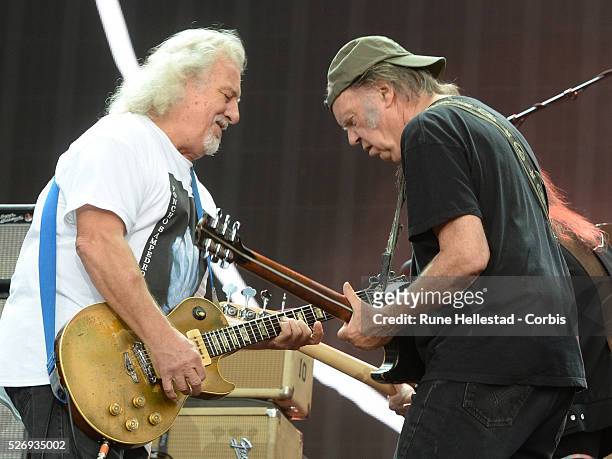 Neil Young & Crazy Horse perform at the "British Summer Time Festival" in Hyde Park.