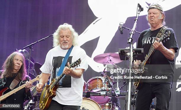 Neil Young & Crazy Horse perform at the "British Summer Time Festival" in Hyde Park.