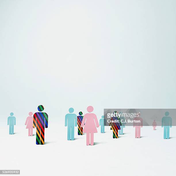 diverse group of people icons - gender 個照片及圖片檔