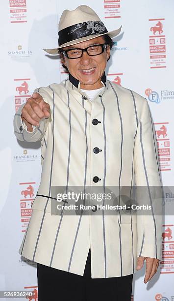 Jackie Chan attends a photo call for "Chinese Zodiac" at BFI South Bank.