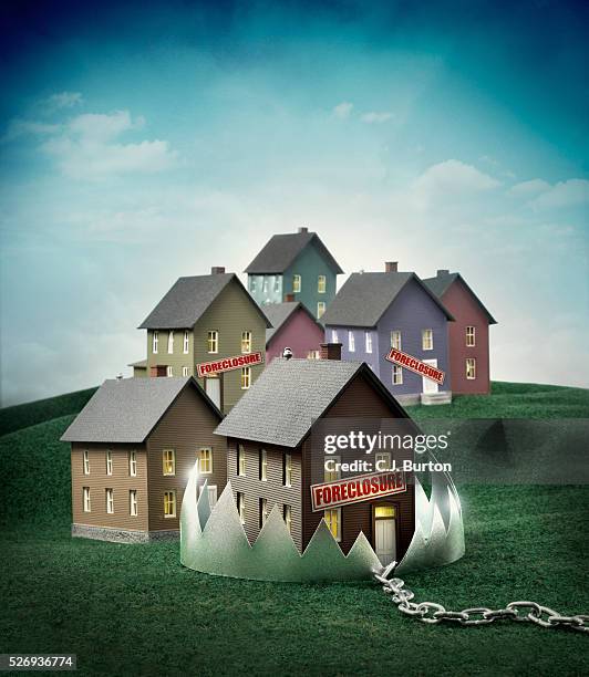 house with bear trap - bear trap stock pictures, royalty-free photos & images