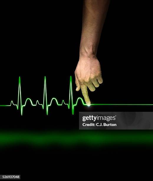 hand drawing pulse trace graph - heart beat stock pictures, royalty-free photos & images