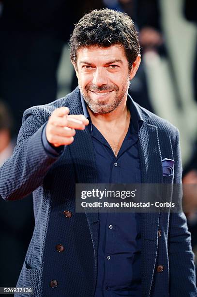 Pierfrancesco Favino attends the premiere of "The Humbling" at the 71st Venice Film Festival.