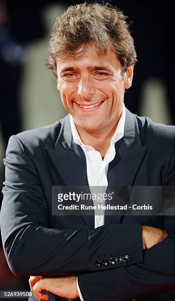 Adriano Giannini attends the premiere of "The Humbling" at the 71st Venice Film Festival.