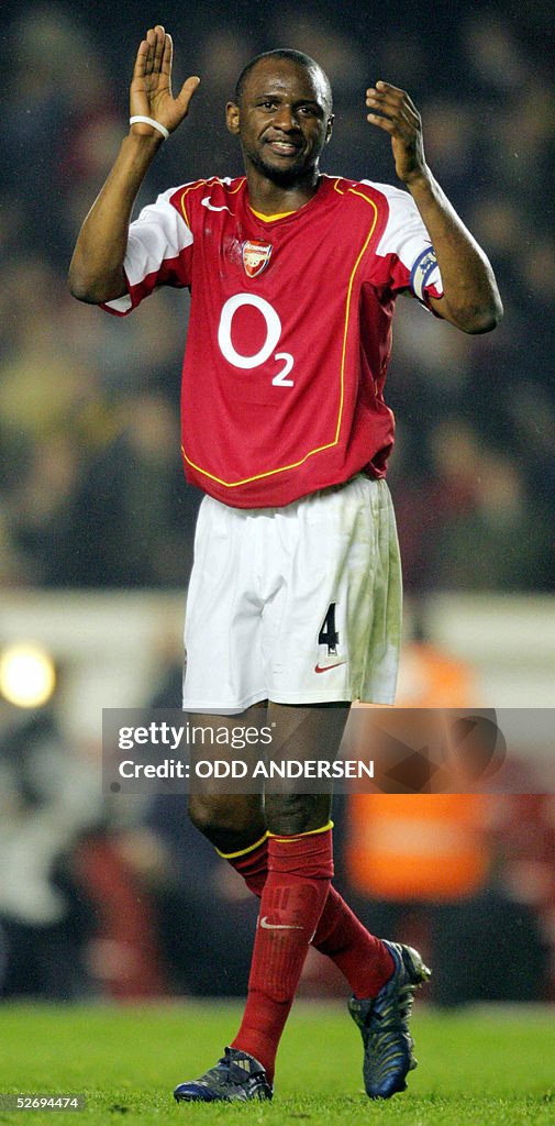 Arsenal's French captain Patrick Vieira