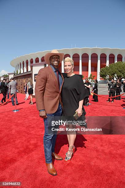 Actors Rebecca King-Crews and Terry Crews attend the 2016 American Country Countdown Awards at The Forum on May 1, 2016 in Inglewood, California.