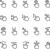 Touch screen gesture vector icon - Unico PRO set #1