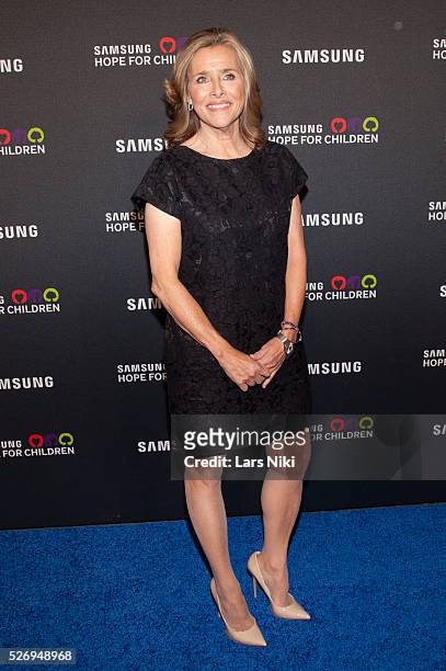Meredith Viera attends the "Samsung Hope for Children Gala" at the Hammerstein Ballroom in New York City. �� LAN