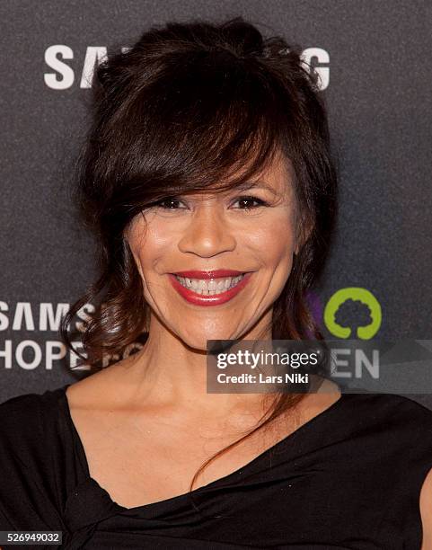 Rosie Perez attends the "Samsung Hope for Children Gala" at the Hammerstein Ballroom in New York City. �� LAN