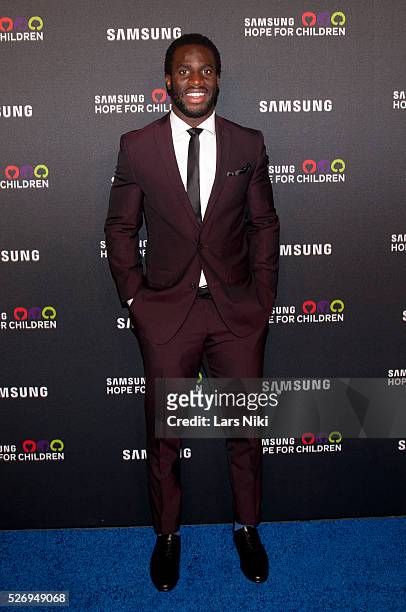 Prince Amukamara attends the "Samsung Hope for Children Gala" at the Hammerstein Ballroom in New York City. �� LAN