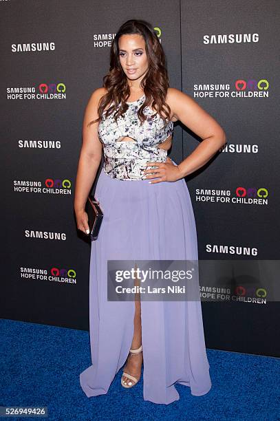 Dascha Polanco attends the "Samsung Hope for Children Gala" at the Hammerstein Ballroom in New York City. �� LAN