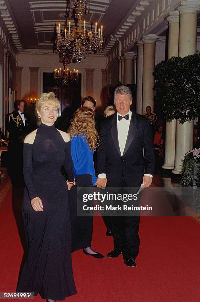 Washington, DC. 2-1-1993 First Lady Hillary Rodham Clinton, President William Jefferson Clinton their daughter Chelsea, along with Tipper and...