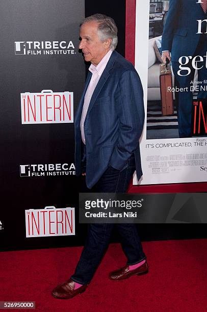 Henry Winkler attends "The Intern" New York premiere at Ziegfeld Theater in New York City. �� LAN