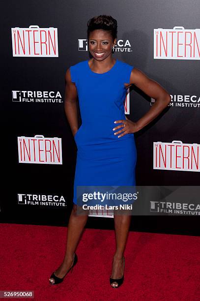 Montego Glover attends "The Intern" New York premiere at Ziegfeld Theater in New York City. �� LAN