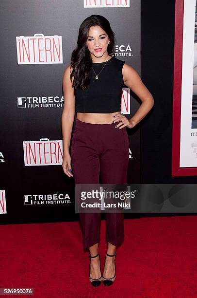 Ana Villafane attends "The Intern" New York premiere at Ziegfeld Theater in New York City. �� LAN