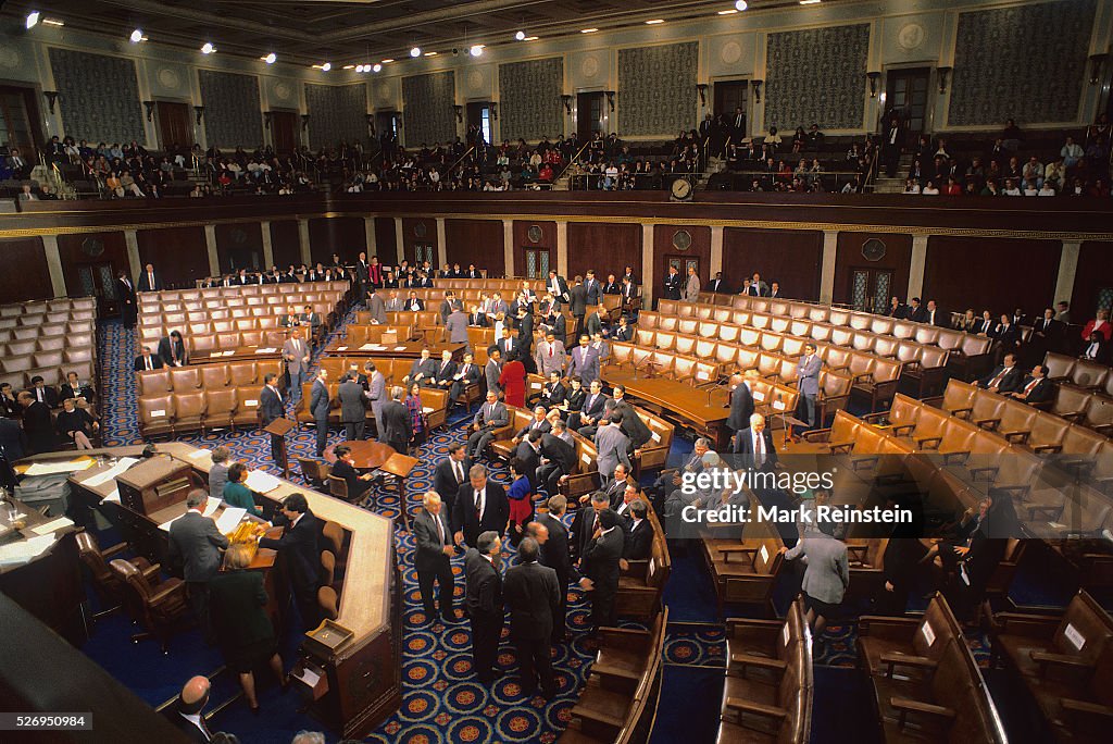 Congress counts the Electoral college votes on the floor of the House of Representatives.