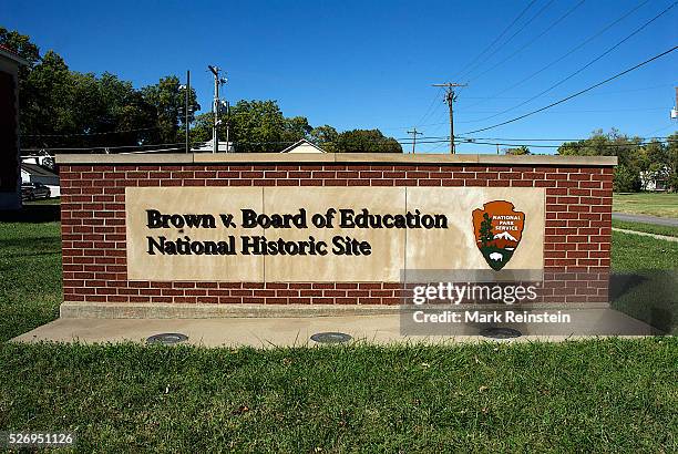 Topeka, Kansas 3-5-2014 The Monroe School historic site of Brown v Board of Education, what is considered the start of the Civil rights movenment in...